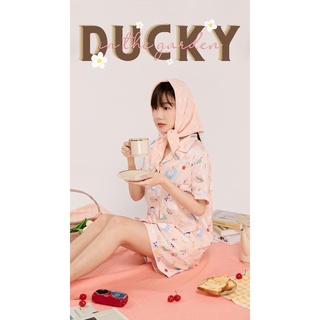 พร้อมส่ง❗️ชุดนอน 19th Collection Ducky in the garden สี  Pale peach