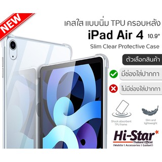 เคสใส ipad air 4 เคส TPU เคส air4 เคสครอบหลัง มีช่องใส่ปากกา รองรับการชาร์จปากกาด้านข้าง for iPad Air 4 10.9"