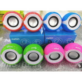 Melon MS-019 USB Speaker ลำโพง คอมพิวเตอร์ PC/NB/MP3 สีเขียว