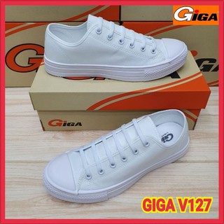 GIGA V127 รองเท้าผ้าใบผูกเชือก สีขาว (ไซส์ 35-43)