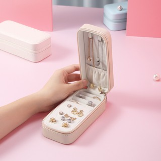 CASEGRACE กล่องเครื่องประดับหนัง กำมะหยี่ ขนาดเล็ก แบบพกพา ส…