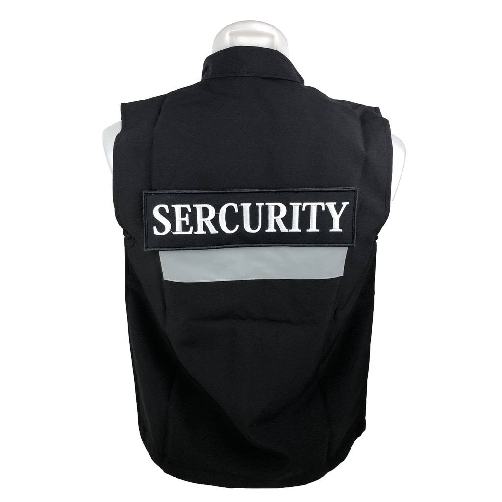 เสื้อกั๊ก พนักงานรักษาความปลอดภัย (พปร.) (รปภ.) (Security) แบบมีแถปสะท้อนแสง  ซับในเต็มตัว มีไซส์ S - Xl ผ้ากันน้ำไม่ร้อน | Shopee Thailand