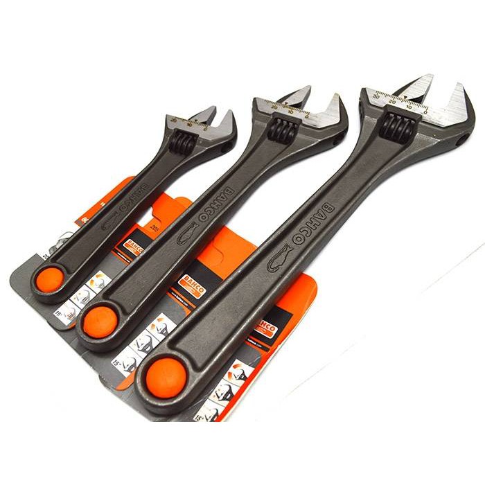 Bahco ประแจเลื่อน ชุบแข็ง ของแท้ ขนาด 6,8,10,12 นิ้ว รุ่น 8070/8071/8072/8073 - สีดำ ( Adjustable Wr