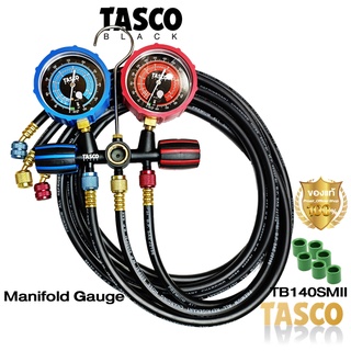 เกจคู่ชาร์จน้ำยา Manifold Gauge TB140SMII ชุดเกจวัดน้ำยา TASCO BLACK ®  ใช้กับน้ำยา R32 , R410a