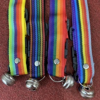 (โค้ดส่งฟรีหน้าร้าน) (คละสีคละลาย) ปลอกคอสุนัขขนาดกลาง ปรับได้ยาวสุด 20 นิ้ว น้ำหนักเบา ไม่อุ้มน้ำ