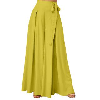 ZANZEA Women High Waist Flare Wide Leg Baggy Culotte Long Pants