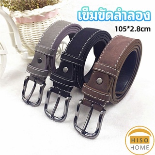 เข็มขัดหนังเทียม   เข็มขัดสีพื้น  casual belt