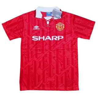 เสื้อแมนยูคอเชือก Manchester United 1992/1994 Home แมนยูย้อนยุค เหย้า