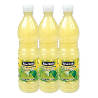 เซพแพ็ค น้ำมะนาว45% 750 มล. x 3 ขวด SEP Pack 45% Lime Juice 750ml x 3 Bottles