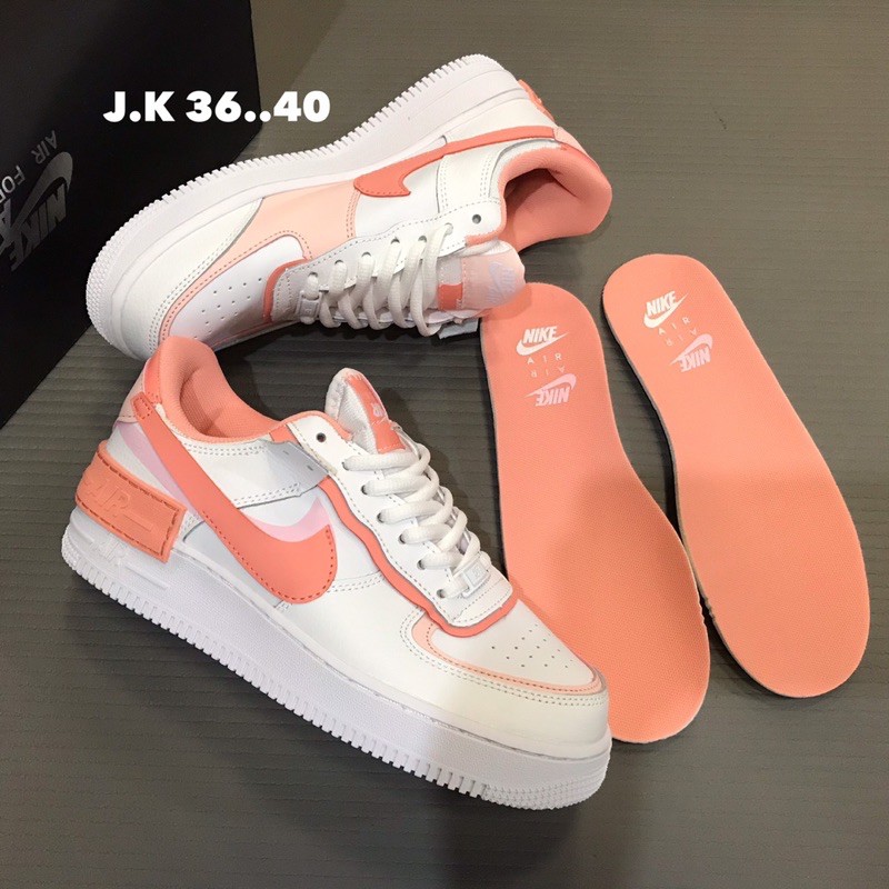 ราคาพิเศษ✨ Nike Air Force 1 Shadow - White Coral Pink (พร้อมกล่องไนกี้)  จ่ายเงินปลายทางได้💖
