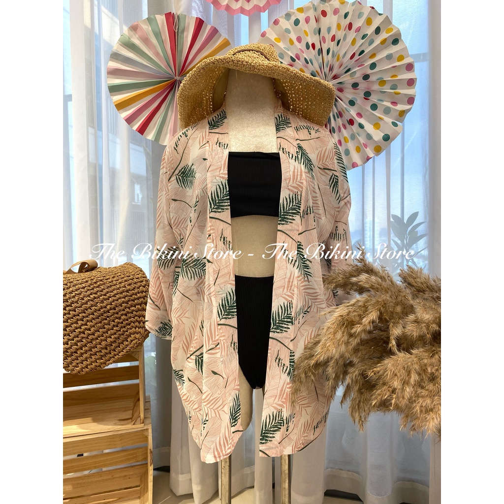 เสื้อคลุมชายหาดลายกิโมโน KT123