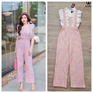 Aiyarin brand jumpsuit ขายาวผ้าทวิต S