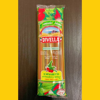 สปาเก็ตตี้ ผสมมะเขือเทศและผักโขม ตราดีเวลล่า 500กรัม. Divella 8 Spaghetti al Pomodoro Tomato &amp; Spinach 500g.