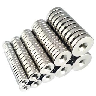 1ชิ้น แม่เหล็กแรงสูง 12x4รู4มิล กลมแบนมีรู 12x4รูกลาง4mm Magnet Neodymium 12*4รู4มิล แม่เหล็กแรงสูง 12x4-4mm แรงดูดสูง