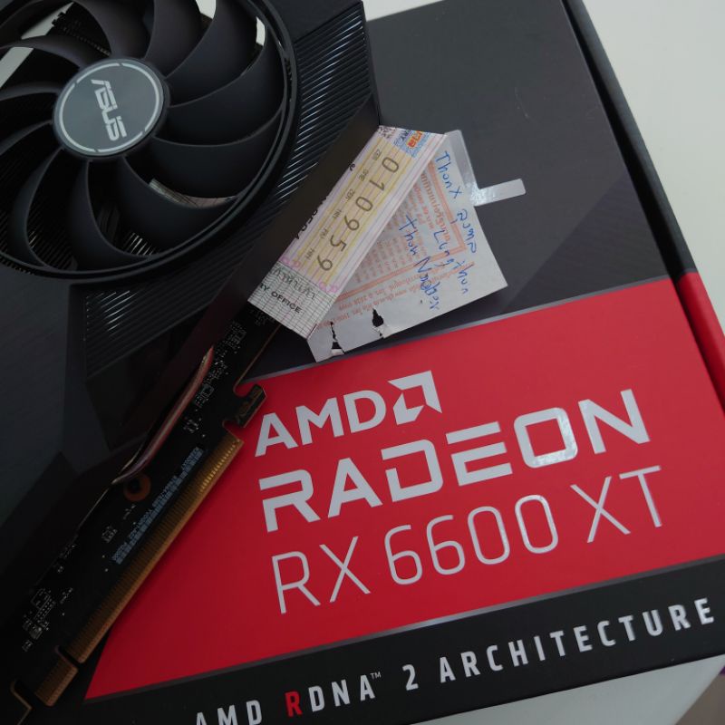 มือสอง AMD RADEON RX6600XT OC 8GB ASUS DUAL ประกัน SYNNEX เกือบ 3ปี Dual Radeon™ RX 6600 XT OC Edition