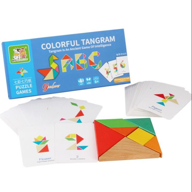 ของเล่นไม้ tangram แทนแกรม เสริมพัฒนการ
