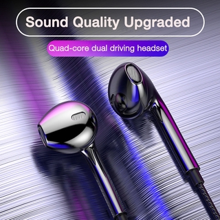 6D Quad-Core Speaker 3.5mm In-Ear Wired Earphones with Stereo Sound Noise Reduction Headset