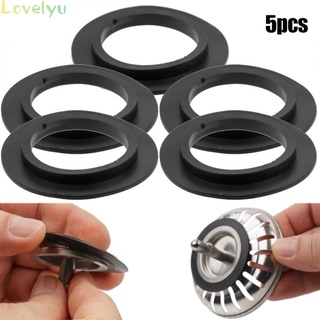 【LOVELYU】5pcs Rubber Seal Washer Gasket Franke Basket Strainer Plug Size 78 79 80 82 83mm Black【Good Quality】