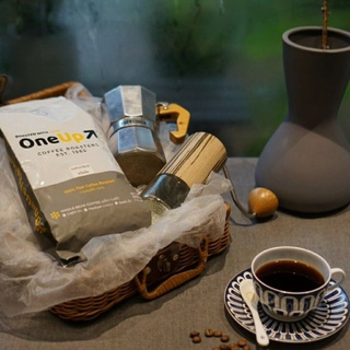 ONE UP Thai Arabica Coffee Roasted: เมล็ดกาแฟคั่วอราบิก้าแท้ 100% ตรา วันอัพ ขนาด 500 กรัม 0 กก.