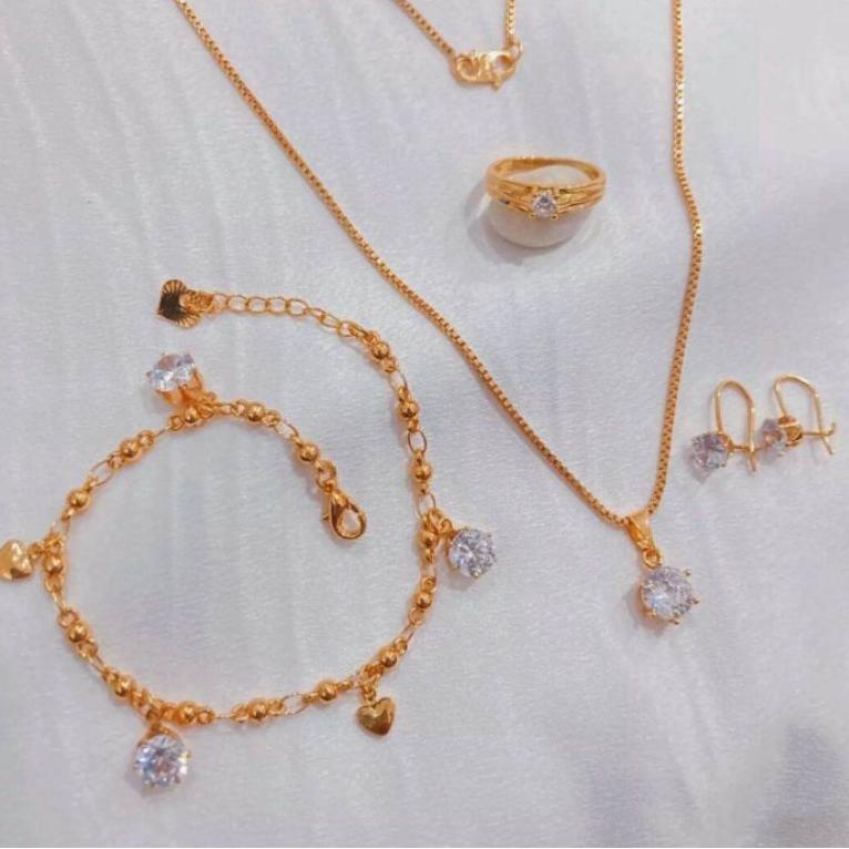 Y1l0 T88 ONE GEMS JEWELRY SET ANTI-FADE และ DOESNT RUST