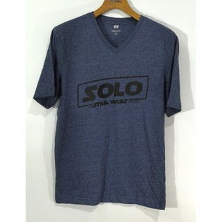 H&amp; tshirts starwars: SOLO เสื้อยืดคอวี ผ้านุ่ม