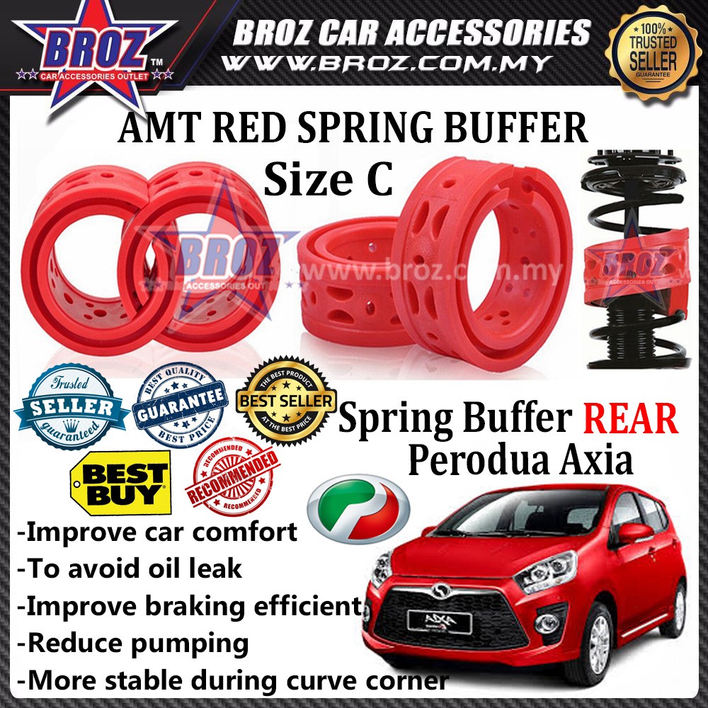 โช้คอัพรถยนต์ Perodua Axia Buffer C-Type OEM - สีแดง