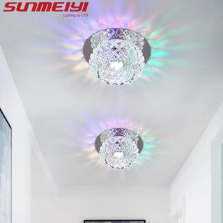 Sunmeiyi โคมไฟ LED คริสตัลสไตล์โมเดิร์นสําหรับติดตกแต่งเพดานห้องนั่งเล่น