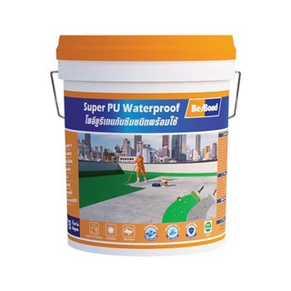 FREE HOME โพลียูรีเทนกันซึม BESBOND SUPER PU WATERPROOF 20 กก. สีเทา วัสดุประสาน วัสดุอุดรอยรั่ว กันรั่ว กันซึม