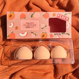 BEAUTY BLENDER PEACH 3PCS เซตฟองน้ำลูกพีช 3 ชิ้น