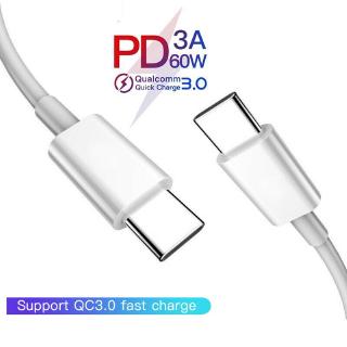 ขายดี / 3A 60W Type-C เป็น Type-C สายชาร์จเร็ว, PD ชาร์จเร็ว USB C สายเคเบิล Samsung, สายเคเบิลข้อมูลสากล