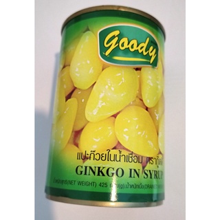 Goody แปะก๊วยในน้ำเชื่อม GINKGO IN SYRUP 214G.อาหารพร้อมทาน ขนม ผลไม้กระป๋อง