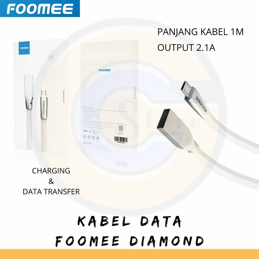 Foomee Diamond Qc สายชาร์จ สายข้อมูล Foomee