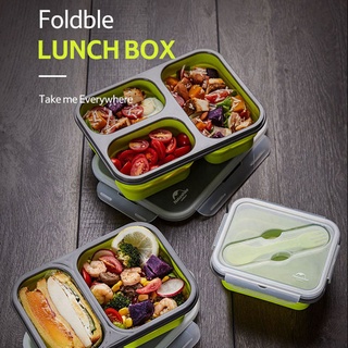 กล่องอาหารกลางวัน พับเก็บได้ Foldable Lunch Box กล่องซิลิโคนเก็บอาหาร NH18G001-J