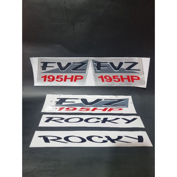 สติ้กเก้อFVZ195ติดแผงหน้า/ติดข้างประตู/ใต้หูช้างหัวเก๋งอีซูซุร็อคกี้(ISUZU ROGKY)