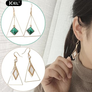 Kiel Creative Geometry Triangle Ear หูฉลามเครื่องประดับต่างหูค็อกเทลของขวัญ