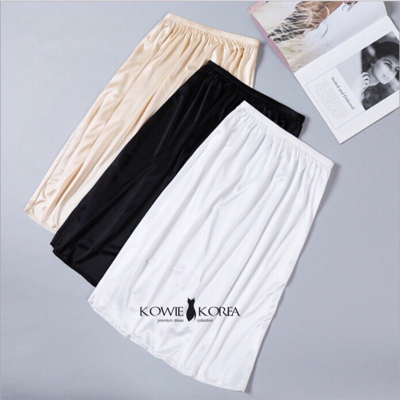 Kowie Korea  ซับในกันโป๊ กระโปรงซับใน ยาว 60 cm UW 503 ซับในแม่ชี