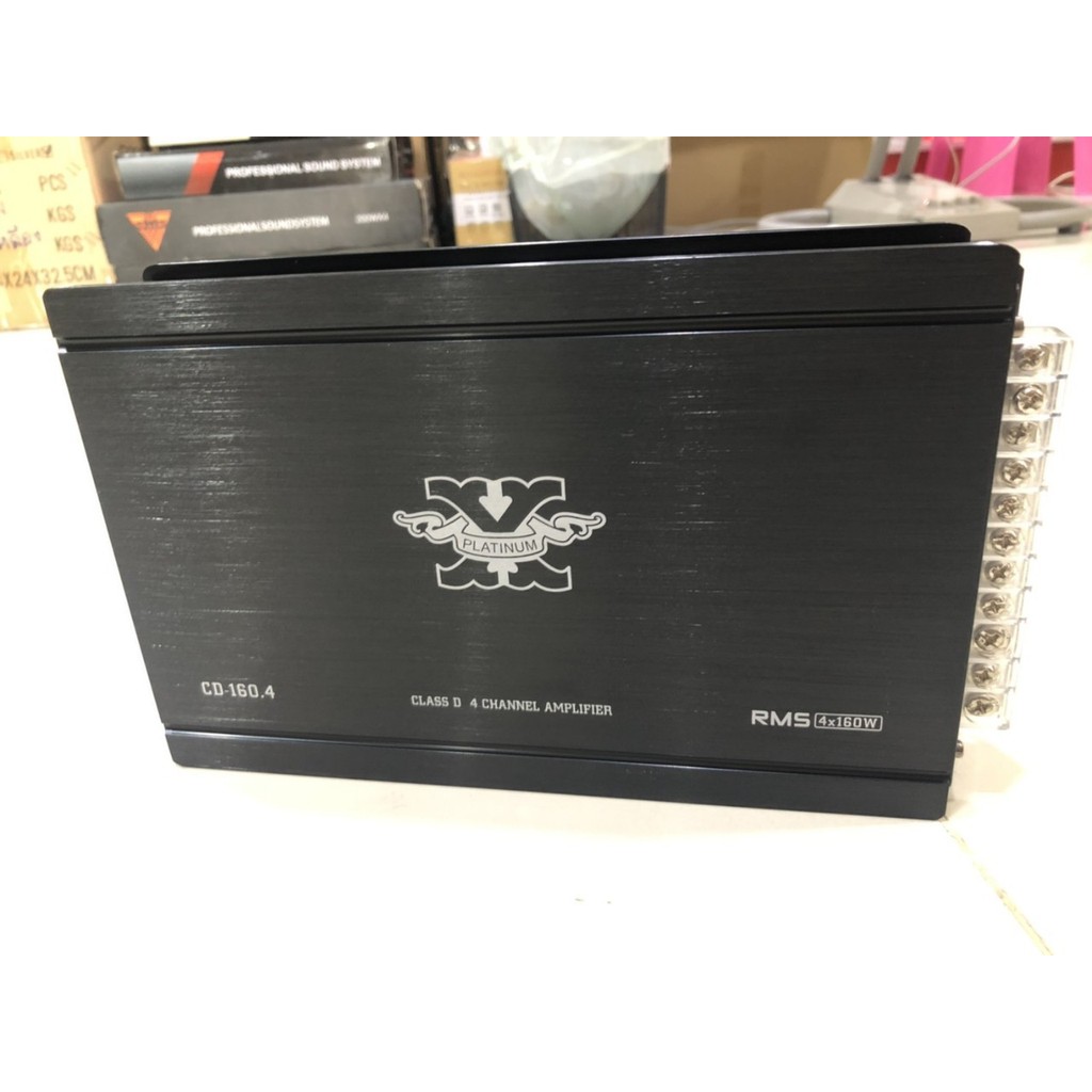 เพาว์เวอร์แอมป์ คลาสดี 4ch รุ่น CD-160.4 RMS 4*160w ขับกลางแหลม รวม 12-24 ดอก