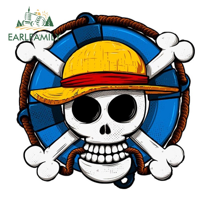 Earlfamily 13 ซม.One Piece สติกเกอร์รถ Trunk รถจักรยานยนต์ Campervan กันน้ําไวนิล Decal Graffiti กระดานโต้คลื่นครีมกันแดด Creative รถประตู Proctor