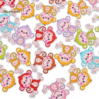 【💒 VIP】50Pcs Mixed Color 2 Holes Monkey Cute Wooden Buttons for DIY Sewing Scrapbooking