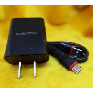 หัวชาร์จ พร้อมสาย Mini USB USB Travel Charger A20 BOROFONE สีดำ