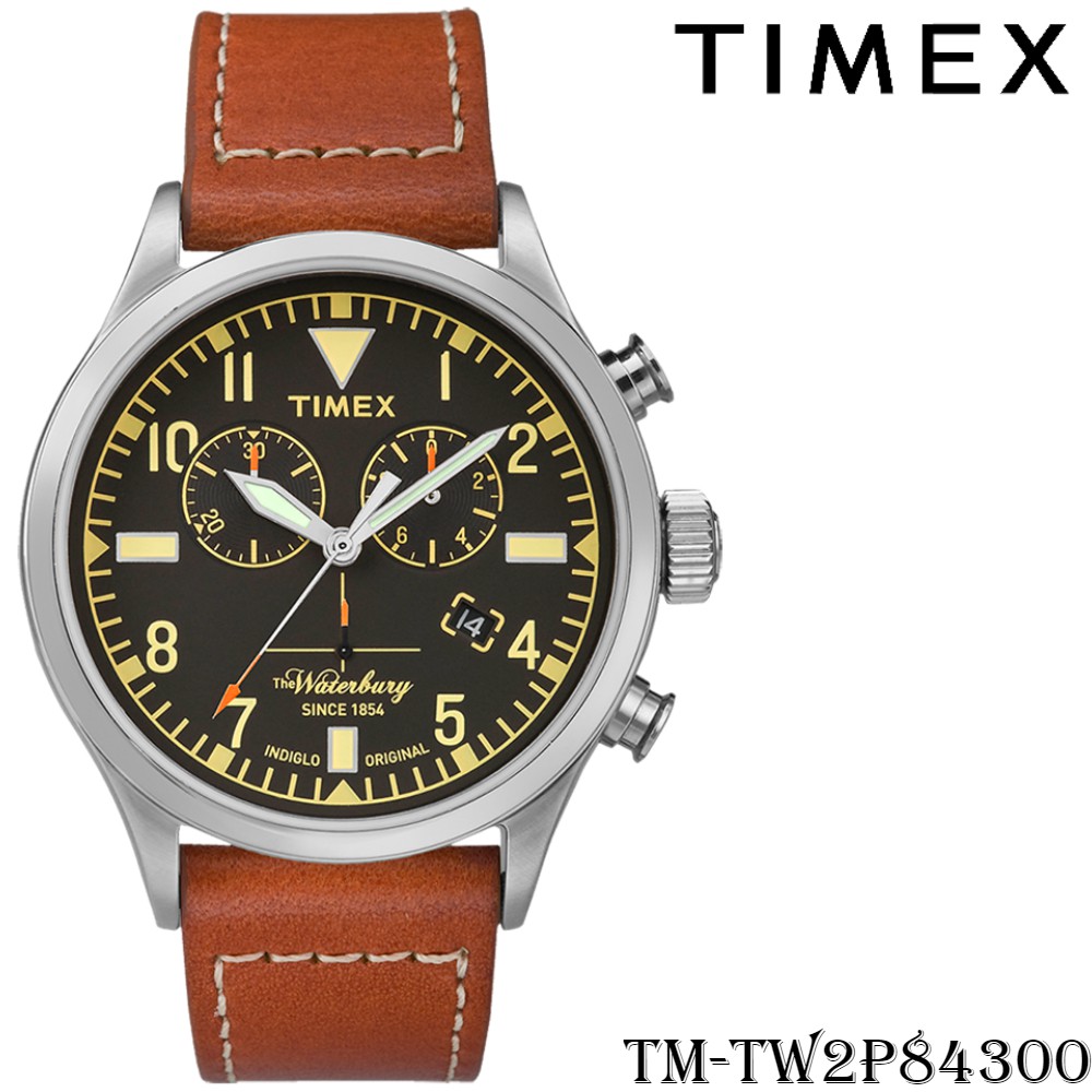 Timex TM-TW2P84300 นาฬิกาข้อมือผู้ชาย สายหนัง สีน้ำตาล (รุ่นพิเศษ สายทำจากหนังเดียวกับรองเท้า Red Wi