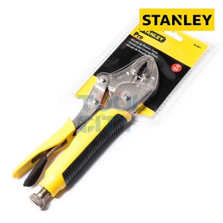 STANLEY 84-369 คีมล็อค ด้ามหุ้มยาง ปากโค้ง 10"