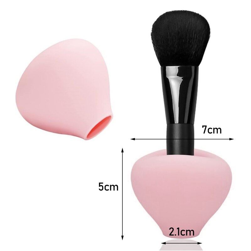 3 ชิ้น ที่ใส่แปรงแต่งหน้า บับเบิล เดินทาง ออแกไนเซอร์ เคส สําหรับป้องกันแปรงแต่งหน้า ฝาครอบแปรงรองพื้น - รูปที่ 6