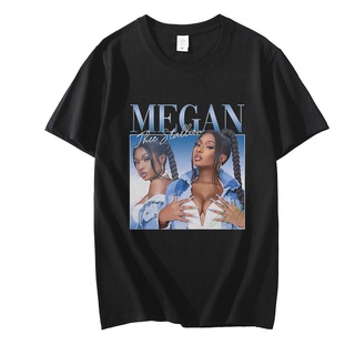 คอลูกเรือเสื้อยืดแขนสั้น พิมพ์ลายกราฟิก Rap Singer Megan Thee Stallion แฟชั่นฤดูร้อน สําหรับผู้ชายS-5XL