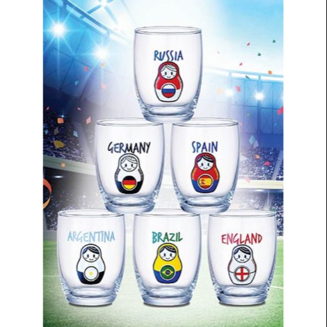 แก้วบอลโลก 2018 World Cup Glass 2018 Set of 6