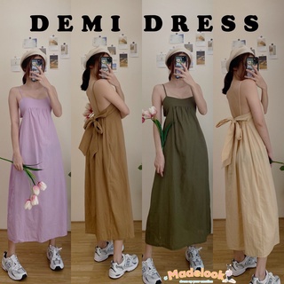 DEMI DRESS เดรสแม็กซี่ตัวยาวโชว์หลัง ผ้าฝ้ายใส่สบาย