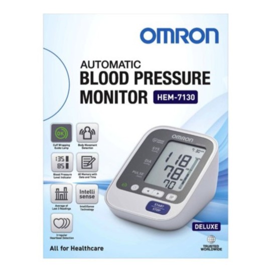 เครื่องวัดความดันโลหิตอัตโนมัติ Omron รุ่น HEM-7130 (06000)