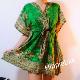 เดรสจังโก้แฟชั่นวินเทจ Women Kaftan Dashiki Dress Boho Hippie Plus Size