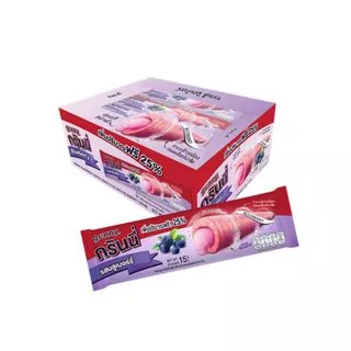 กรินนี่ รสบลูเบอร์รี่ เคลือบบลูเบอร์รี่ 15g 5บ. (กล่อง 12 ชิ้น)