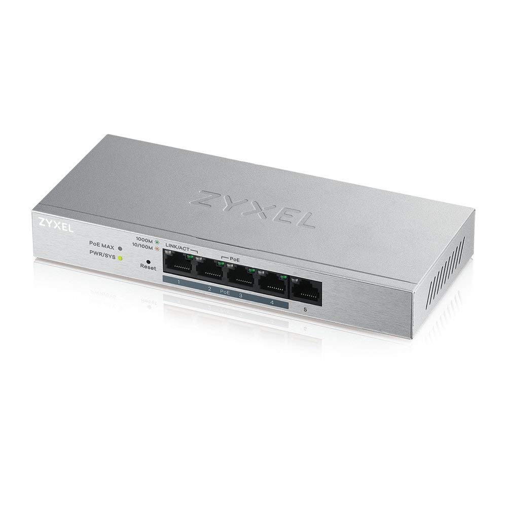 ZyXEL 5-Port Web Managed PoE Gigabit Switch (GS1200-5HPV2)